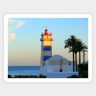 Lighthouse sunset. Cascais Sticker